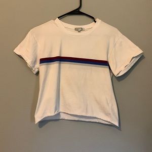 Fitz+Eddi white crop top; size x-small